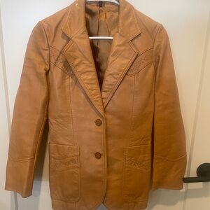 Pioneer Wear, Golden Vintage Leather Jacket. Women’s size 8
